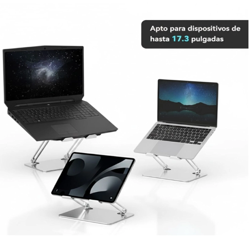 SOPORTE PLEGABLE AJUSTABLE PARA NOTEBOOK LAPTOP UNIVERSAL - 3