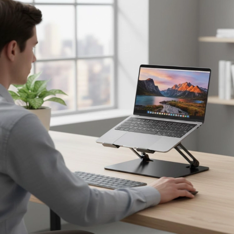 SOPORTE PLEGABLE AJUSTABLE PARA NOTEBOOK LAPTOP UNIVERSAL - 9