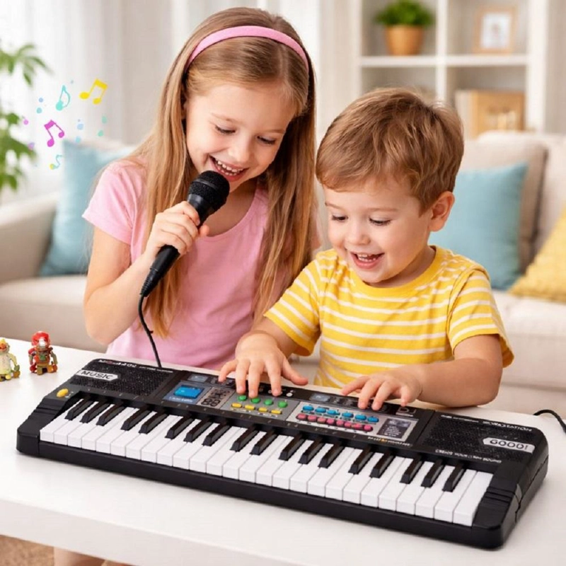 PIANO PARA NIÑOS TECLADO MUSICAL ELECTRONICO CON MICROFONO - 2