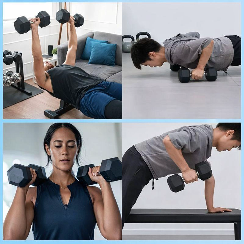 MANCUERNA PROFESIONAL HEXAGONAL 7,5KG FITNESS  ALTA DENSIDAD - 7