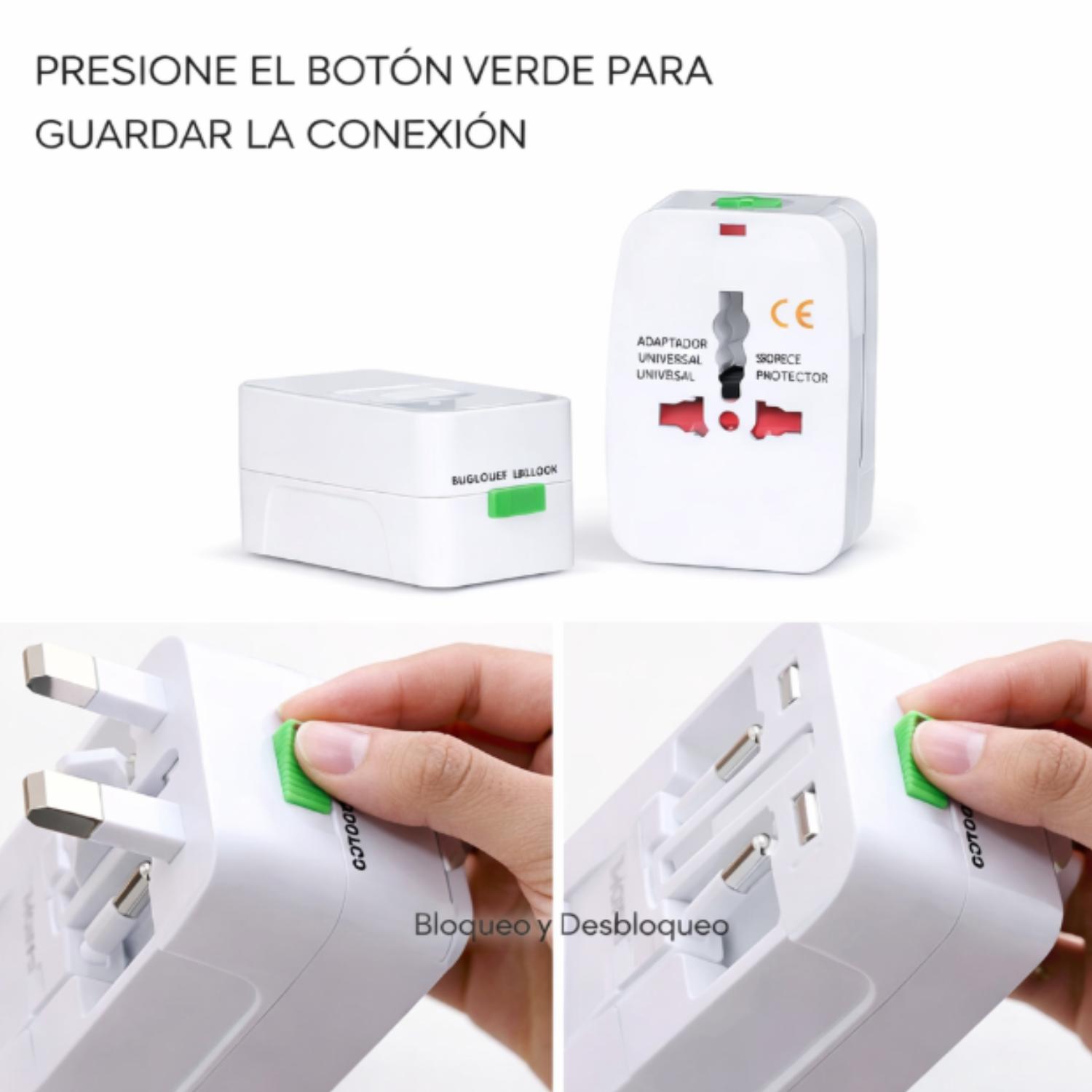ADAPTADOR ENCHUFE UNIVERSAL INTERNACIONAL PARA VIAJES - 9