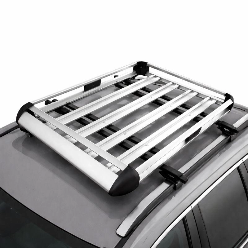 PARRILLA PORTA EQUIPAJE AUTO 140X90 BARRAS METALICAS - GRIS - 1