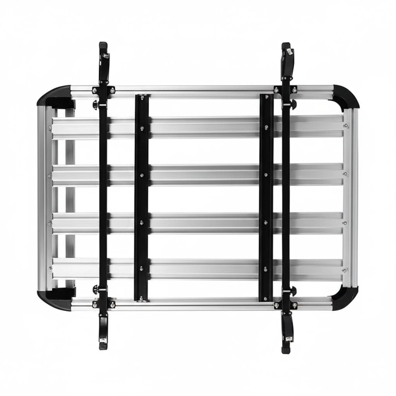 PARRILLA PORTA EQUIPAJE AUTO 140X90 BARRAS METALICAS - GRIS - 6