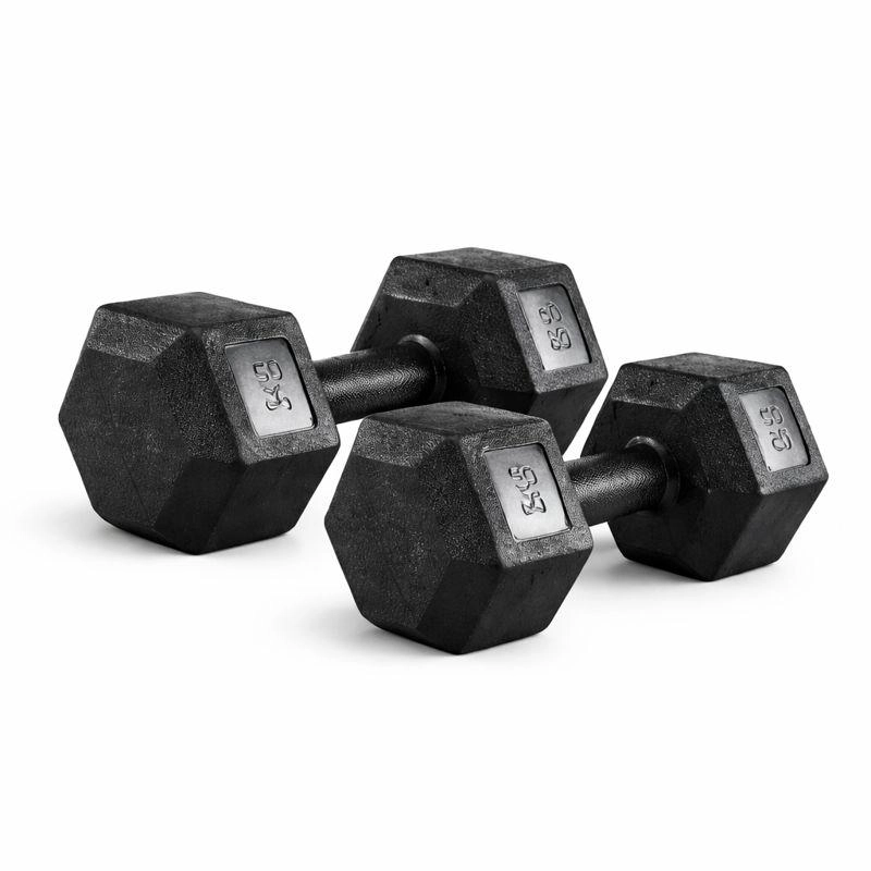 MANCUERNAS 5KG X2 HEXAGONALES PVC 10KG TOTAL - 1