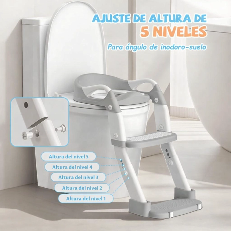 PELELA INFANTIL 3 EN 1 CON ASIENTO ADAPTADOR Y ESCALERA - 6