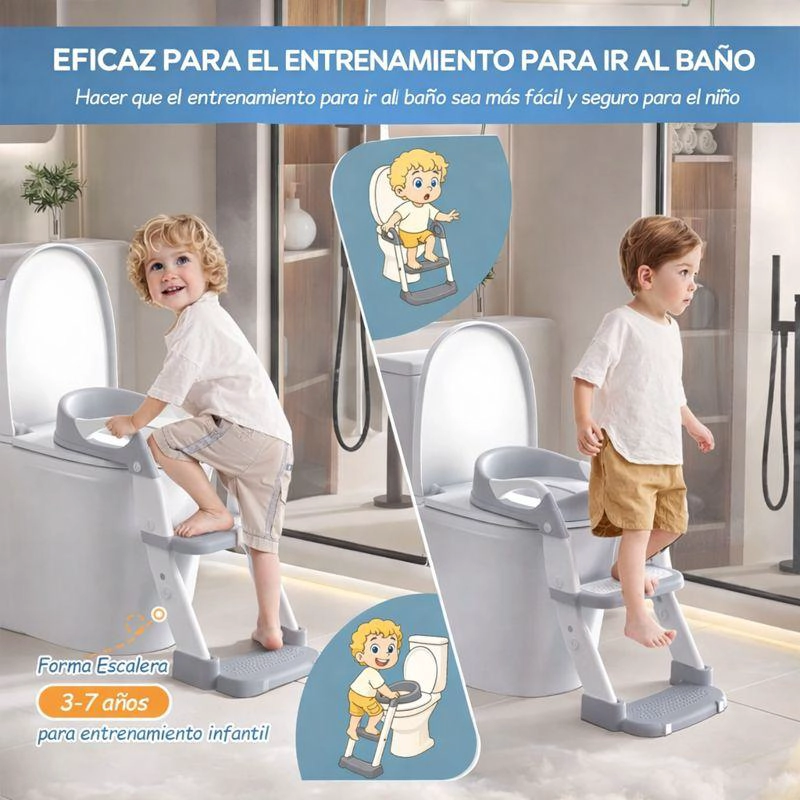 PELELA INFANTIL 3 EN 1 CON ASIENTO ADAPTADOR Y ESCALERA - 7