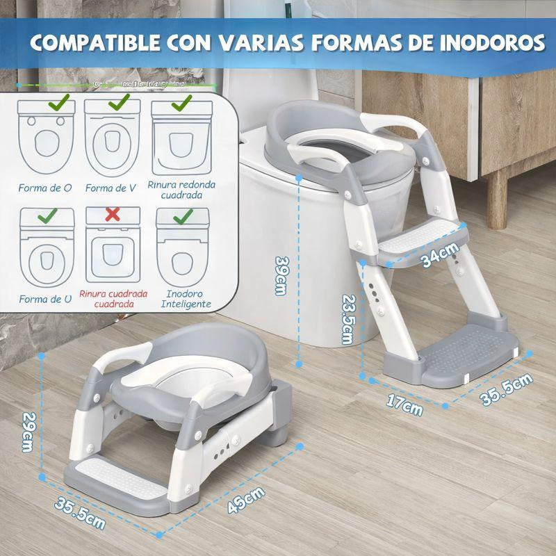 PELELA INFANTIL 3 EN 1 CON ASIENTO ADAPTADOR Y ESCALERA - 9
