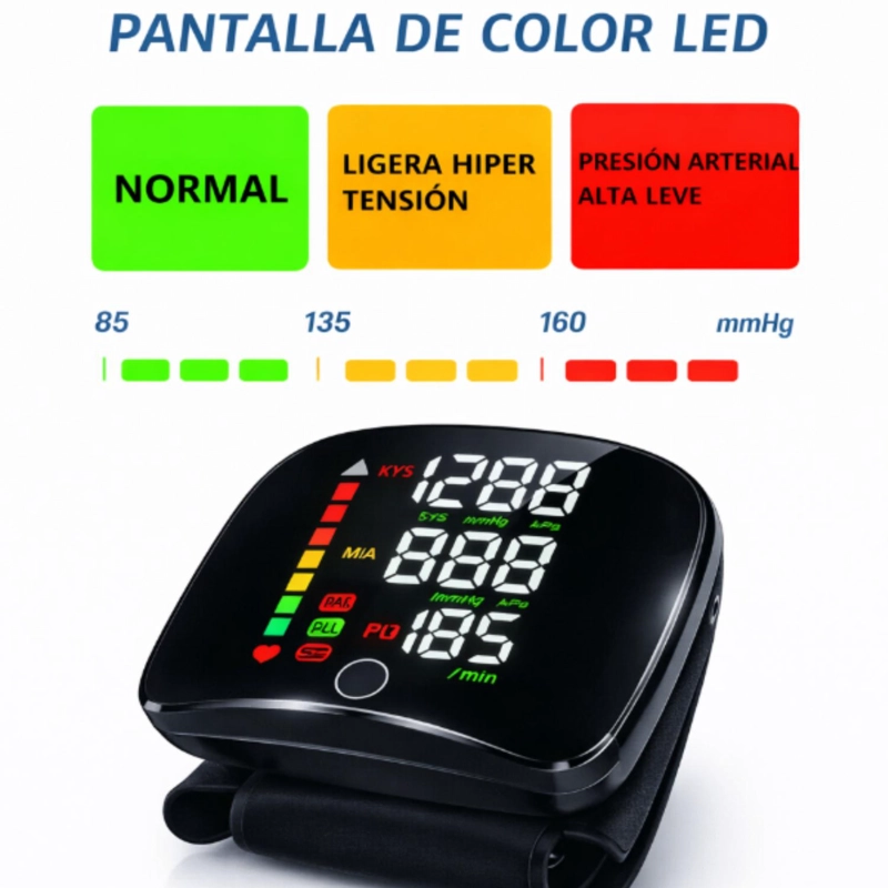 TENSIOMETRO DIGITAL MUÑECA USB RECARGABLE CON VOZ - 4