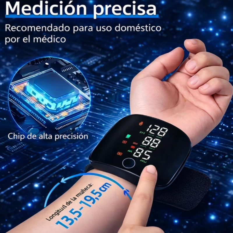TENSIOMETRO DIGITAL MUÑECA USB RECARGABLE CON VOZ - 7
