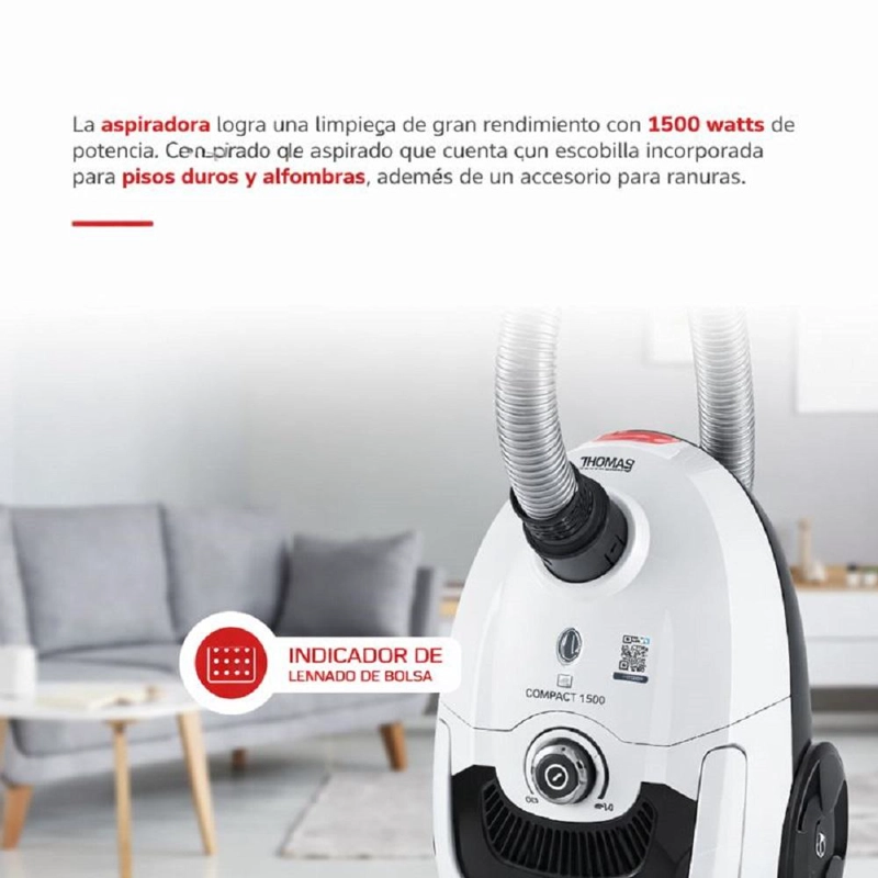 ASPIRADORA TH-1415 POTENTE Y COMPACTA PARA HOGAR - 9