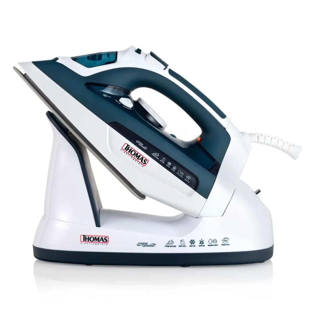 PLANCHA A VAPOR THOMAS TH-7355 CERAMICA POTENTE 2200W - 1