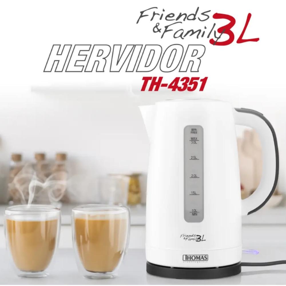 HERVIDOR ELE CTRICO THOMAS TH-4351 3L 2200W FAMILY & FRIENDS - 5