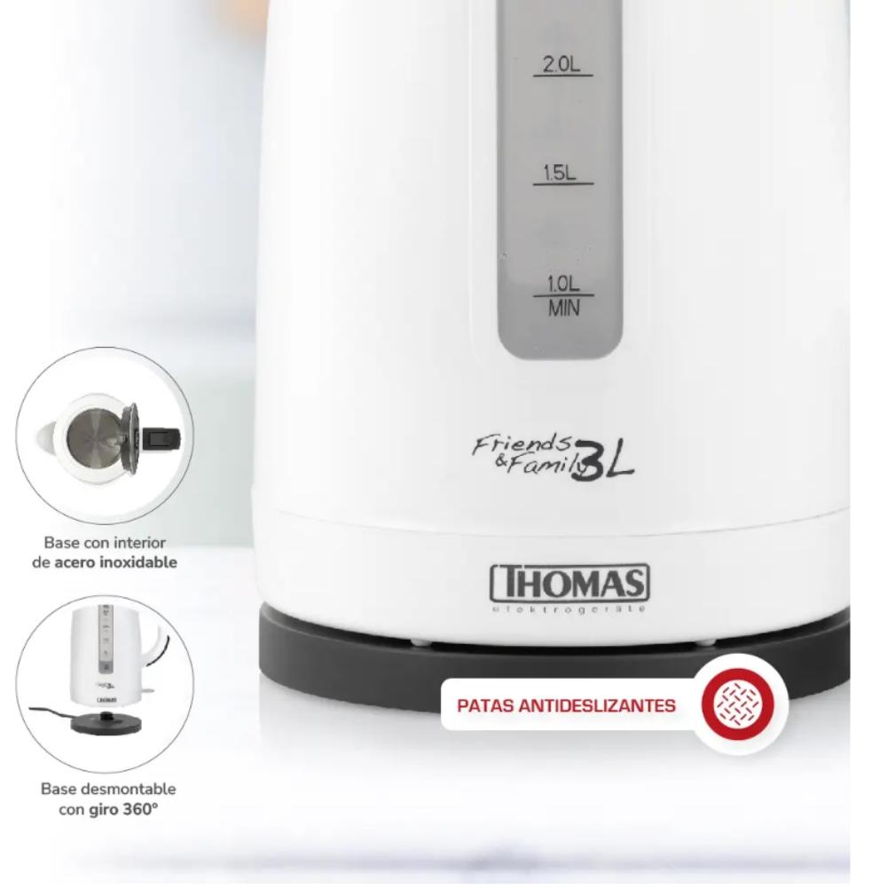 HERVIDOR ELE CTRICO THOMAS TH-4351 3L 2200W FAMILY & FRIENDS - 7