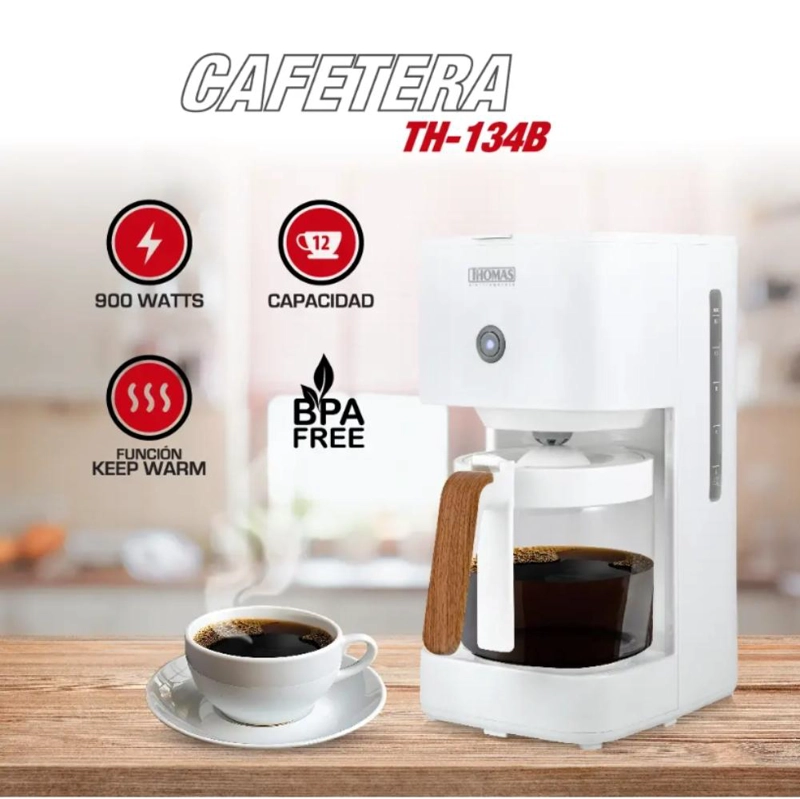 CAFETERA DE FILTRO THOMAS TH-134B GOTEO 12 TAZAS KEEP WARM - 2