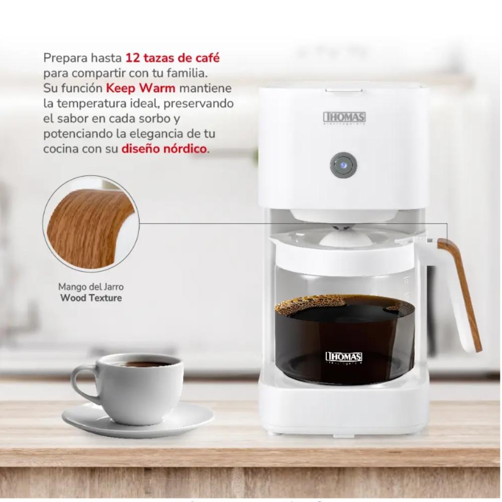 CAFETERA DE FILTRO THOMAS TH-134B GOTEO 12 TAZAS KEEP WARM - 3