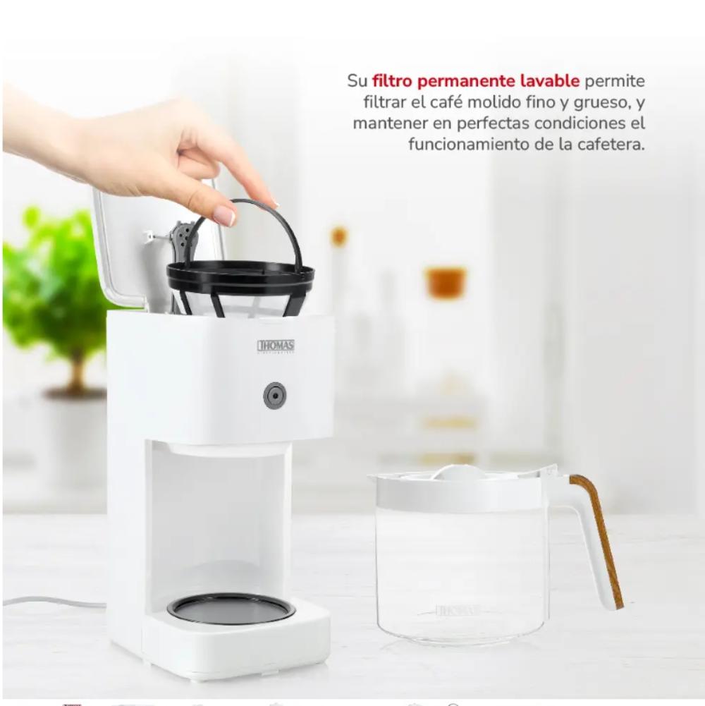 CAFETERA DE FILTRO THOMAS TH-134B GOTEO 12 TAZAS KEEP WARM - 4