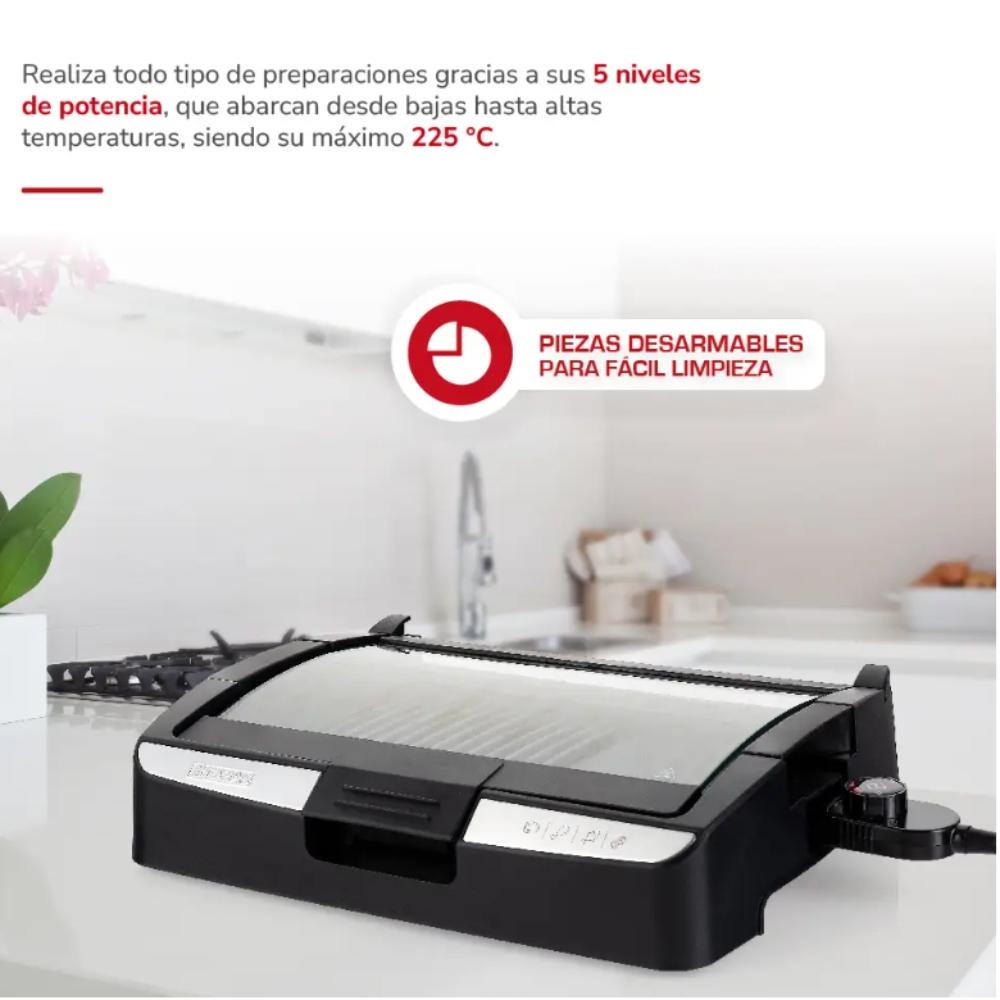 PARRILLA ELE CTRICA THOMAS TH-224 GRILL Y PLANCHA COCINA - 8