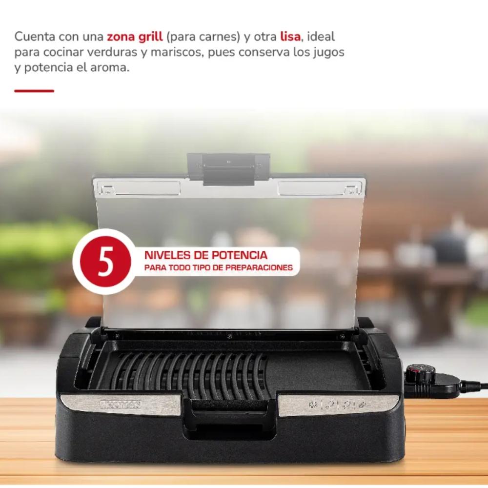 PARRILLA ELE CTRICA THOMAS TH-224 GRILL Y PLANCHA COCINA - 10