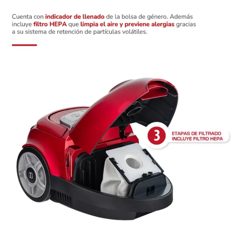 ASPIRADORA BOLSA THOMAS TH-1640 POTENTE 1600W ARRASTRE - 8
