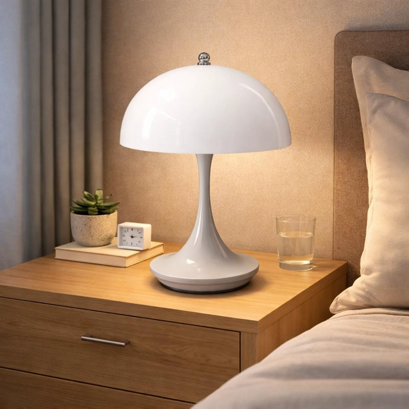 LAMPARA LED VELADOR RECARGABLE CALIDA Y FRIA - GRIS - 4