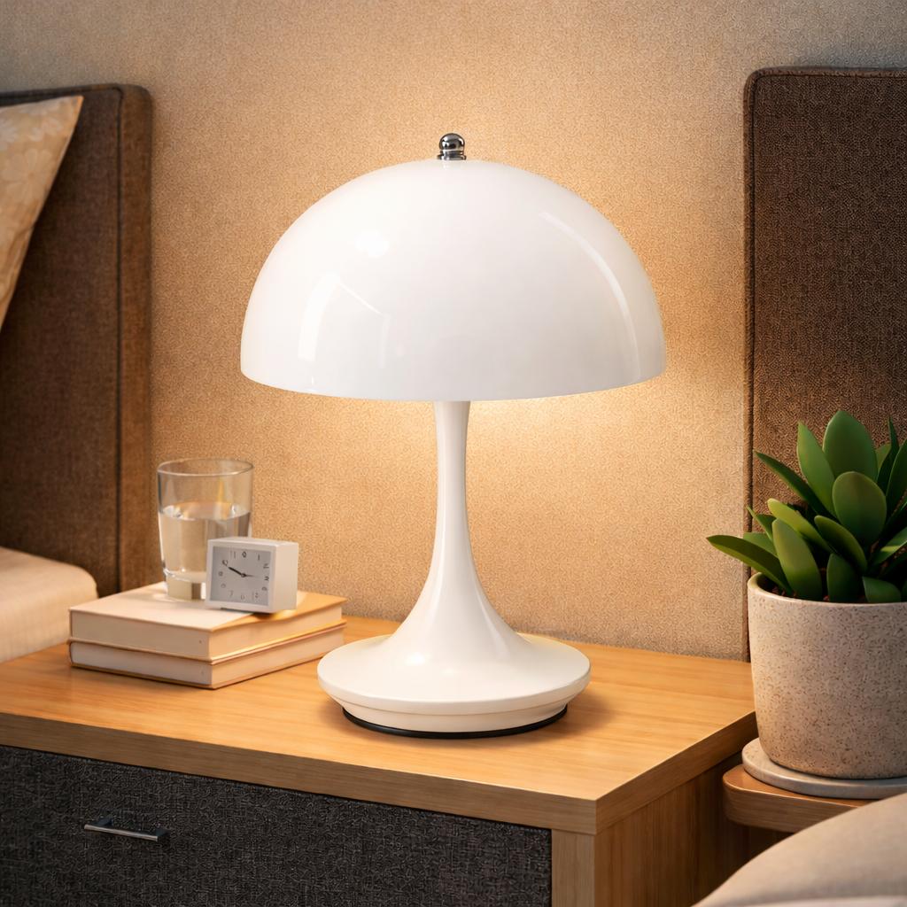 LAMPARA LED VELADOR RECARGABLE CALIDA Y FRIA - GRIS - 5