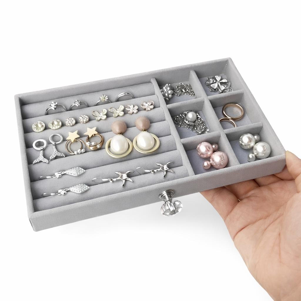ORGANIZADOR DE JOYAS ELEGANTE 2 PISOS ACRILICO CAJA JOYERO - 3