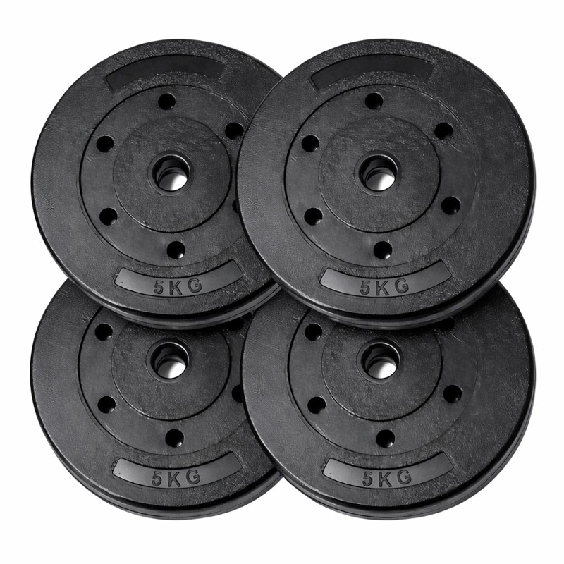 SET 4 DISCOS PREOLIMPICOS PVC 5KG 20KG TOTAL - 8