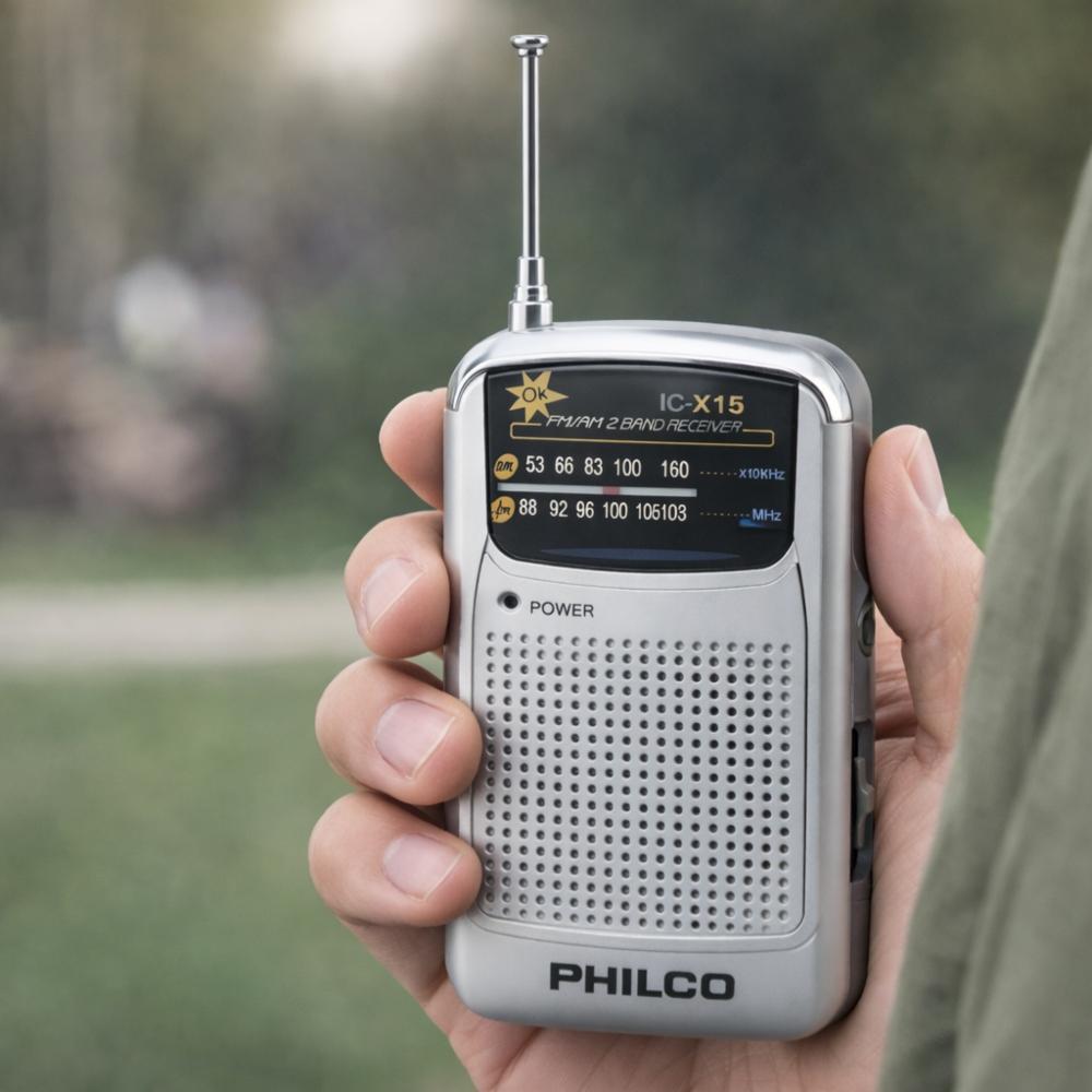 RADIO PORTATIL PHILCO IC-X15 AM/FM CON ANTENA TELESCOPICA - 5