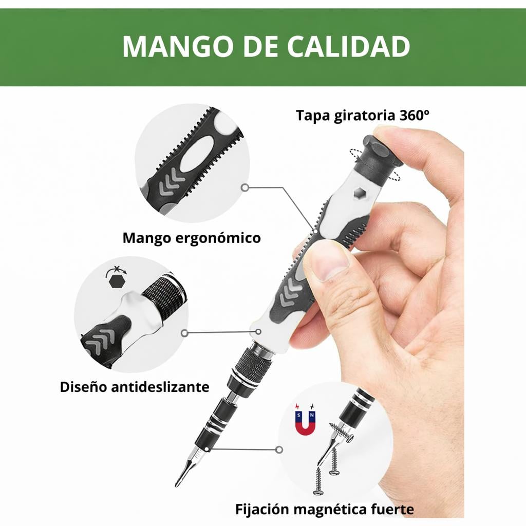 KIT DESTORNILLADORES DE PRECISION 115 EN 1 PARA CELULARES - 5