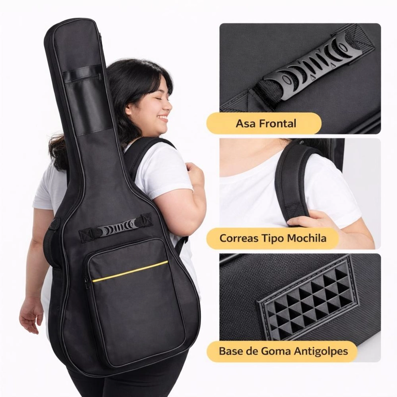 FUNDA  DE GUITARRA IMPERMEABLE 38-41” ACOLCHADA - 5