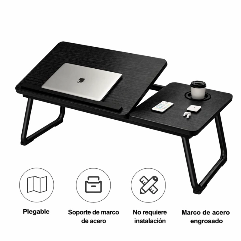 MESA PORTATIL LAPTOP PLEGABLE SOPORTE AJUSTABLE MULTIUSO - 4