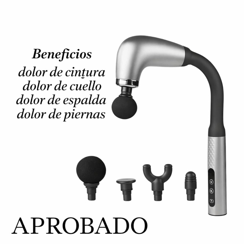 PISTOLA MASAJEADORA PROFESIONAL MANGO EXTENDIDO - 4