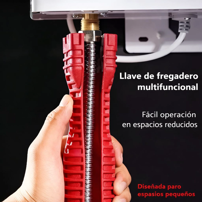 LLAVE AJUSTE TUERCAS TUBO UNIVERSAL MULTIFUNCION BAÑO COCINA - 4