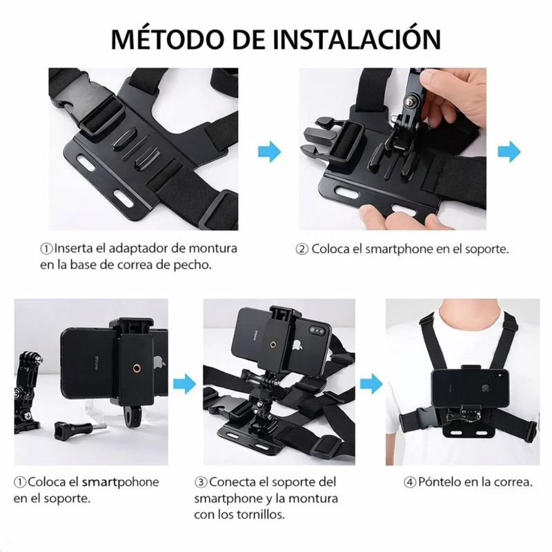 SOPORTE CELULAR ARNE S PECHO AJUSTABLE 360° - 5