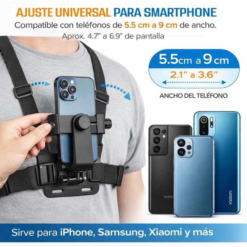 SOPORTE CELULAR ARNE S PECHO AJUSTABLE 360° - 6