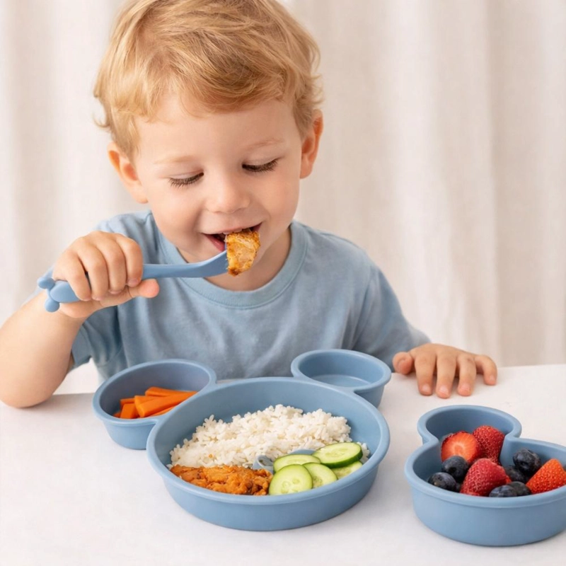 SET ALIMENTACION BEBE  4 PIEZAS VAJILLA INFANTIL - 7