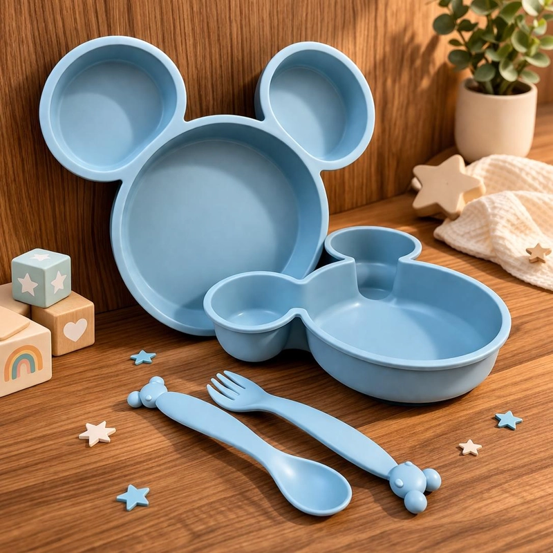 SET ALIMENTACION BEBE  4 PIEZAS VAJILLA INFANTIL - 8
