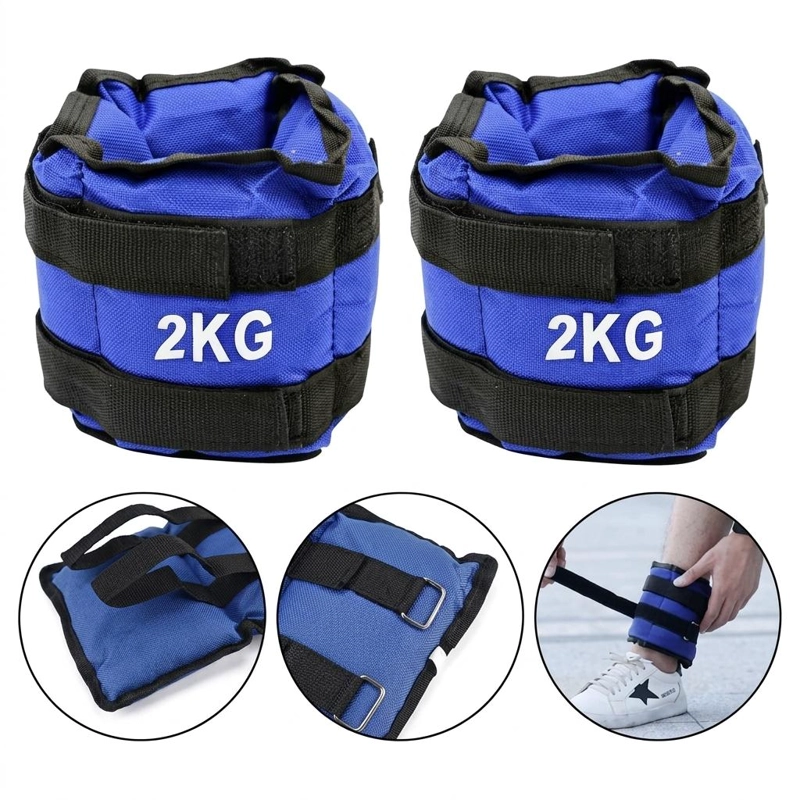 PESAS TOBILLERAS MUÑECAS AJUSTABLES 2KG FITNESS EJERCICIO - 2