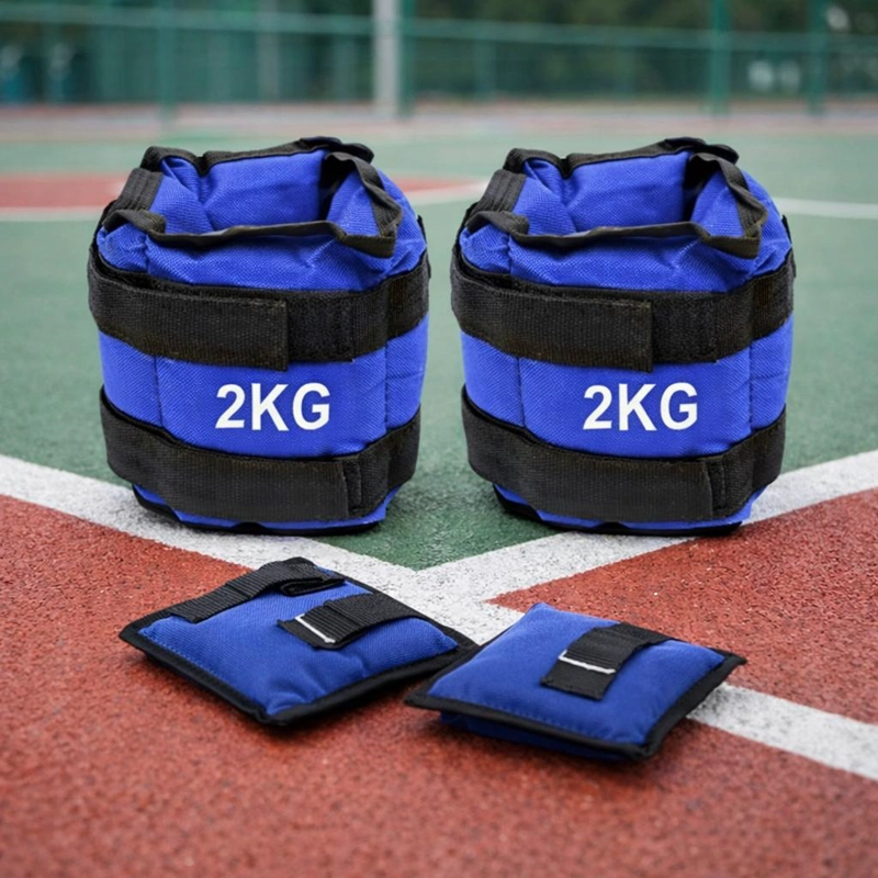 PESAS TOBILLERAS MUÑECAS AJUSTABLES 2KG FITNESS EJERCICIO - 9