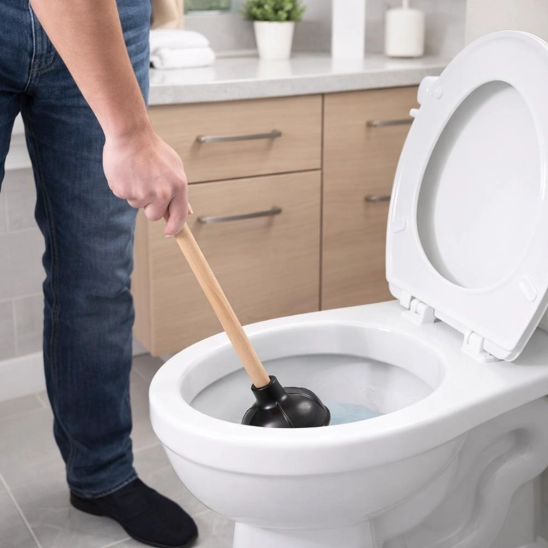 DESTAPADOR DE BAÑO MANUAL SOPAPO RESISTENTE - 8