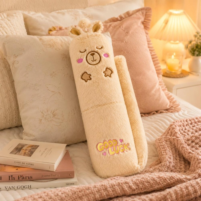 GUATERO LARGO ABRAZABLE BOLSA AGUA CALIENTE INVIERNO - CREMA - 5