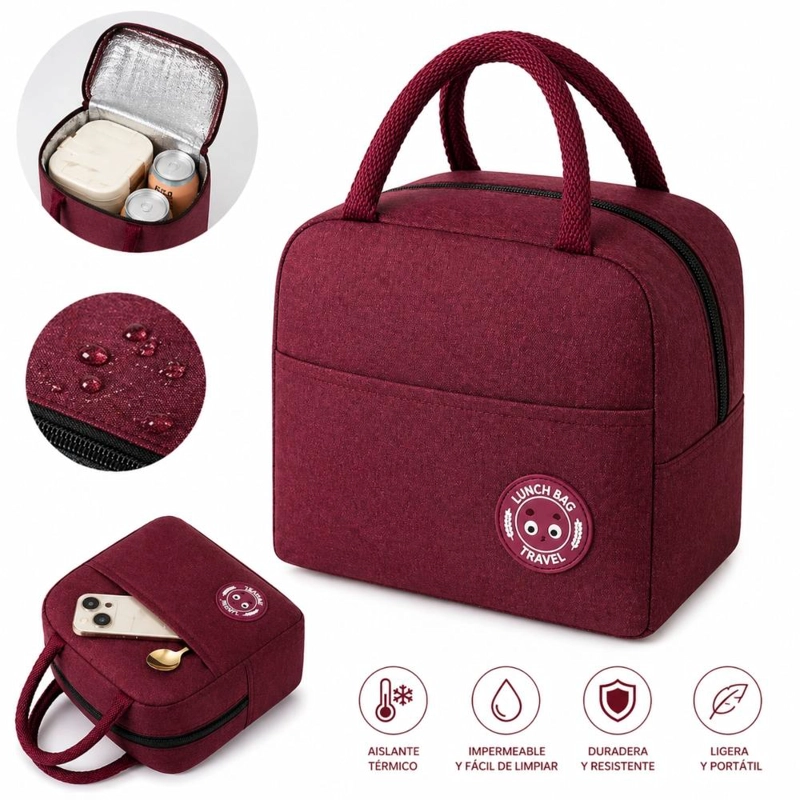 LONCHERA TE RMICA PORTATIL UNISEX ALMUERZO COLACION MULTIUSO - 2