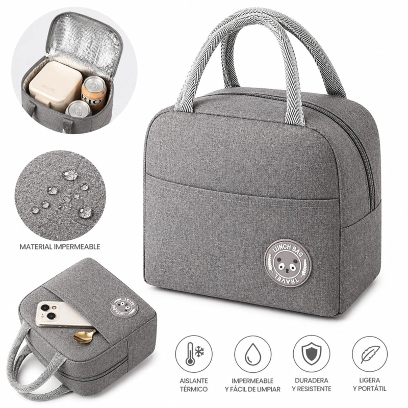 LONCHERA TE RMICA PORTATIL UNISEX ALMUERZO COLACION MULTIUSO - 2