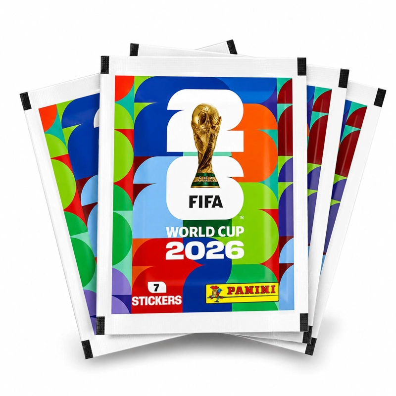 Pack 5 Sobres  MUNDIAL FIFA 2026 Panini Original 35 Láminas - 2