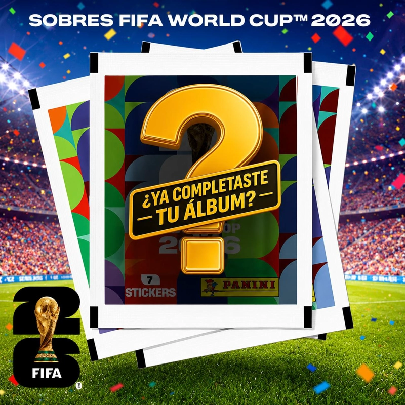 Pack 5 Sobres  MUNDIAL FIFA 2026 Panini Original 35 Láminas - 5