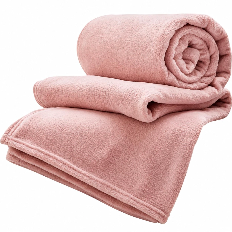 MANTA FRAZADA EXTRA GRANDE POLAR SUAVE 230*200CM 2PLAZAS - ROSA - TAMAÑO UNICO - 1