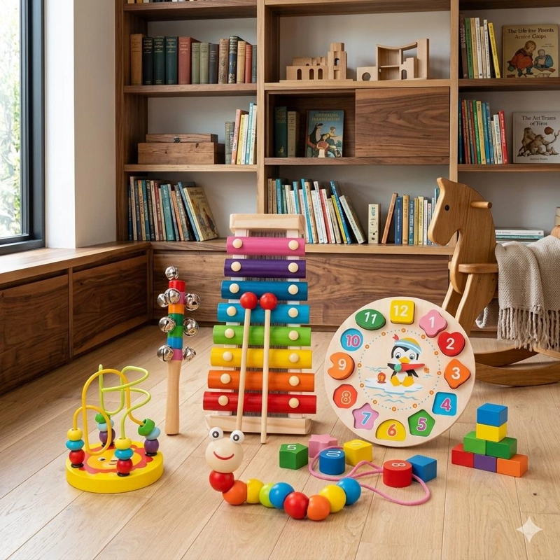 JUGUETES DIDACTICOS MONTESSORI MADERA COGNITIVO PARA NIÑOS - 3
