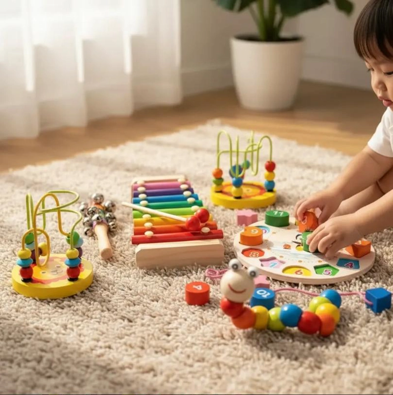 JUGUETES DIDACTICOS MONTESSORI MADERA COGNITIVO PARA NIÑOS - 5