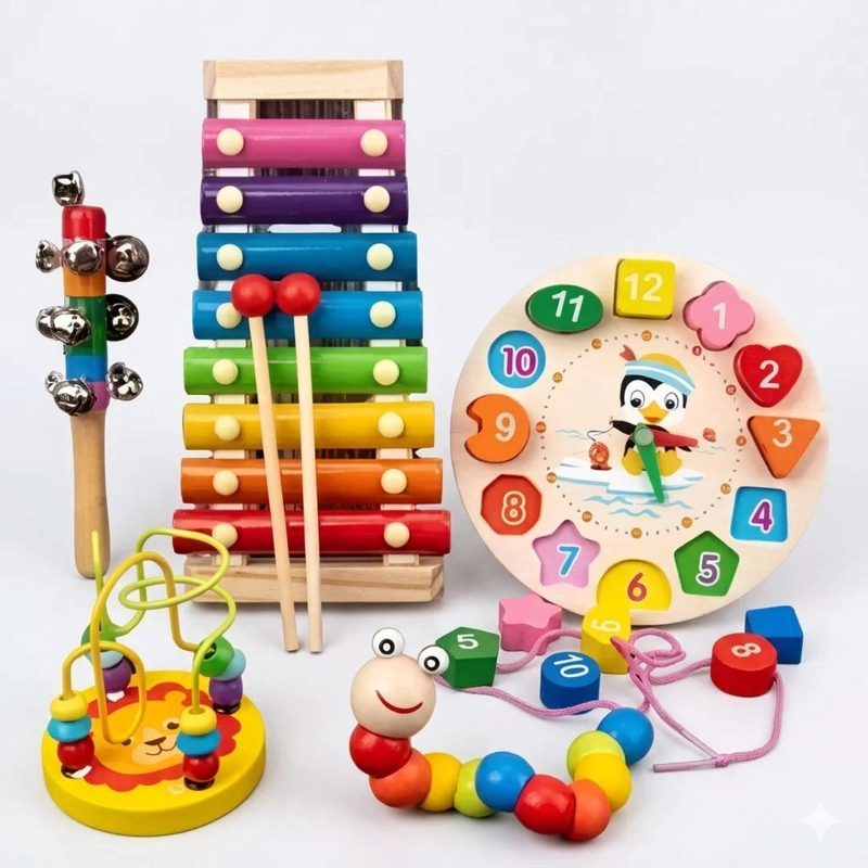 JUGUETES DIDACTICOS MONTESSORI MADERA COGNITIVO PARA NIÑOS - 8