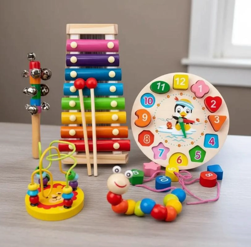JUGUETES DIDACTICOS MONTESSORI MADERA COGNITIVO PARA NIÑOS - 9